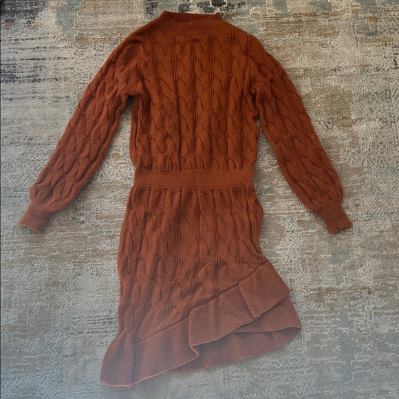 Dresses & Skirts - ‼️ Rust Cable Knit Sweater Dress ‼️